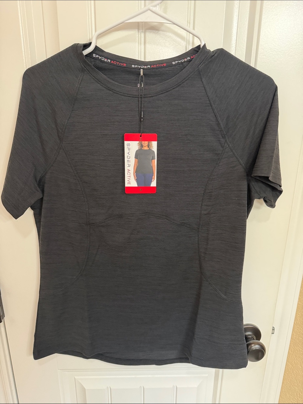 Spyder Short Sleeve Crew Neck Tee in Black